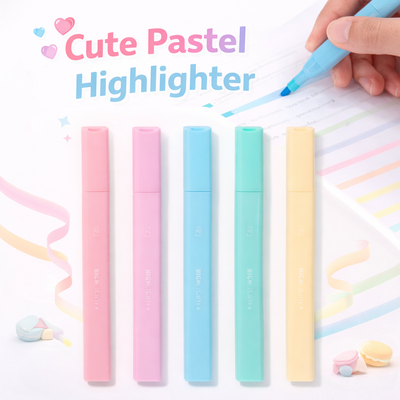 RESALTADOR PASTEL COLORES MACARON 6PCS WB-993
