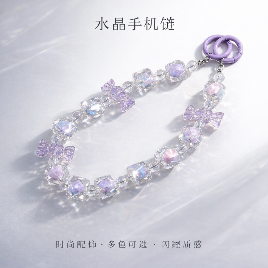 LLAVERO PULSERA DE CUENTAS TORNASOL CANDY WA-08