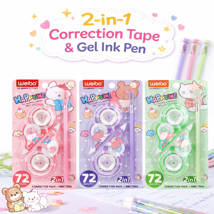 CINTA DE CORRECTOR C/LAPICERA 2 IN 1 WB-8271