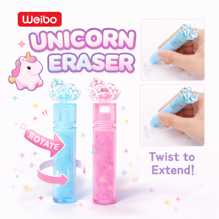 BORRADOR RETRACTIL DISENO UNICORNIO WB-3517-4