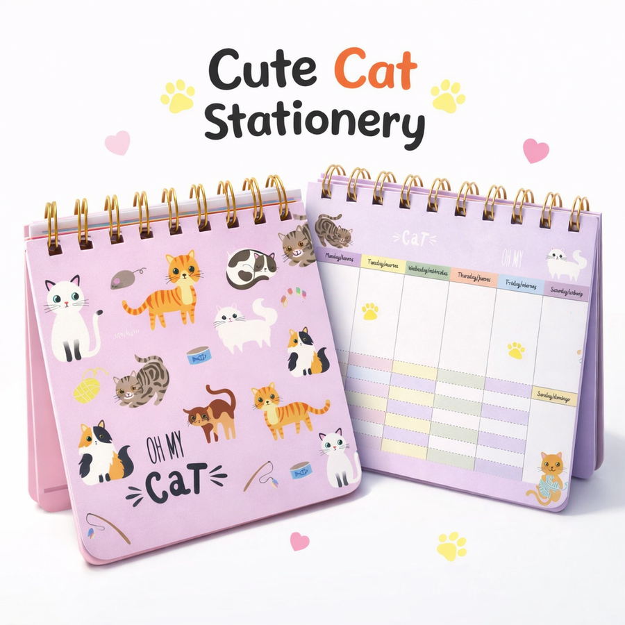 MINI CUADERNO ANILLADO DISENO GATITOS WB-95283
