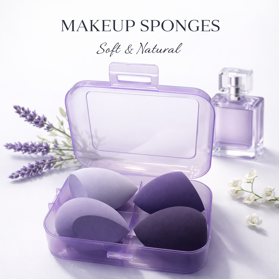 SET DE ESPONJA DE MAQUILLAJE 4PCS EN CAJA CX-026