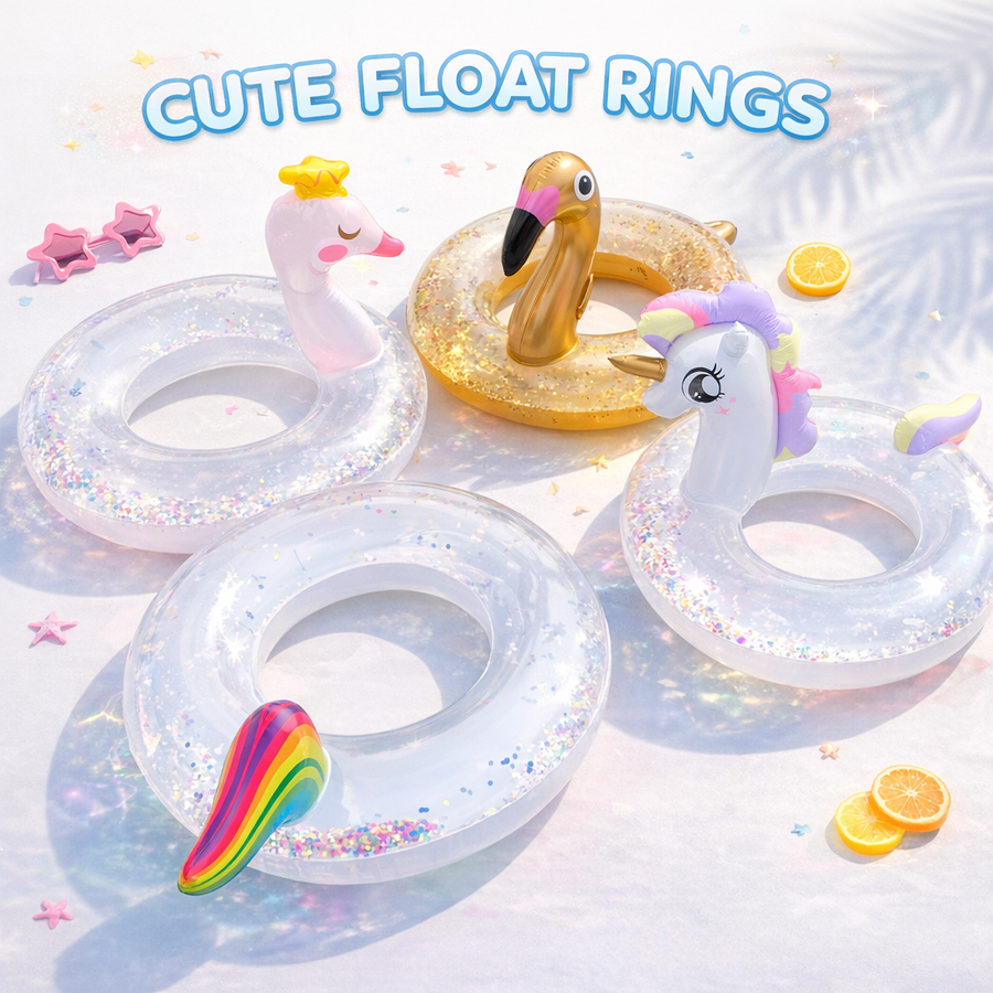 FLOTADOR INFLABLE UNICORNIO CON GLITTER HY15035
