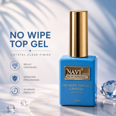 NAVI NO WIPE TOP GEL TOP COAT 15ML
