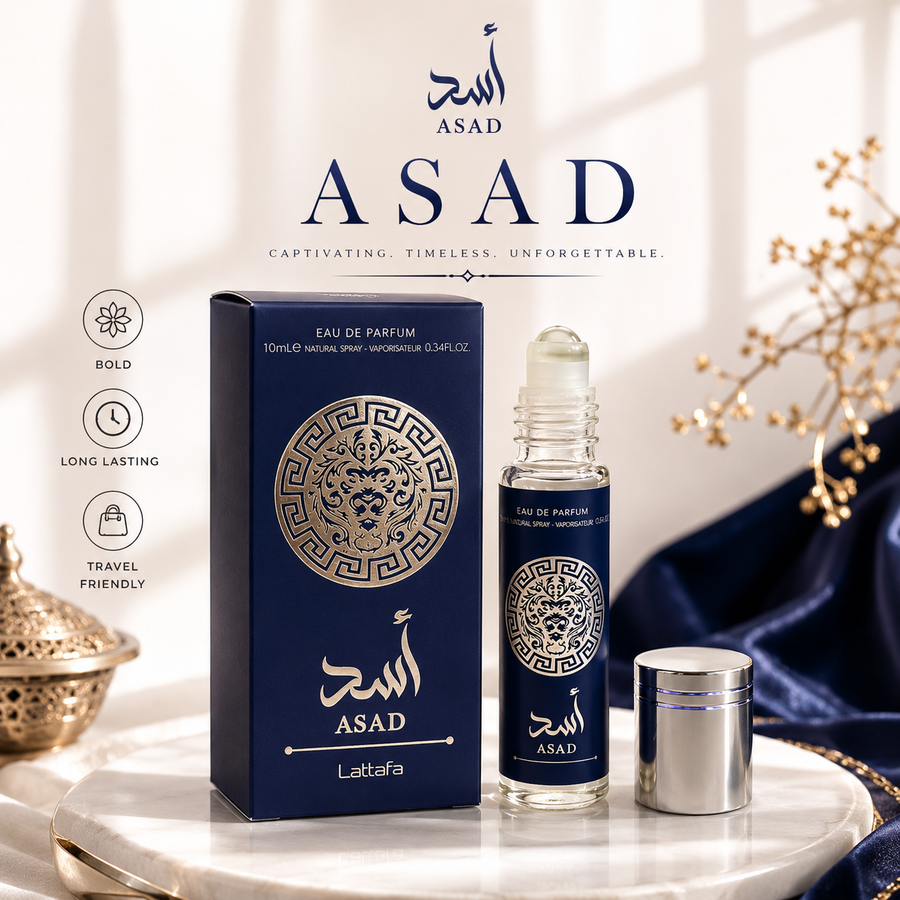 ARABE PERFUME ASAD LATTAFA AZUL 10ML L1305 KC875