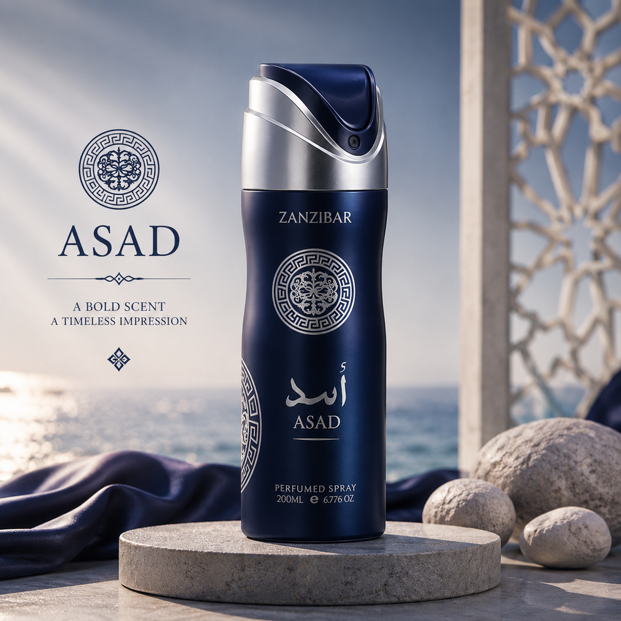 PERFUME BODY SPRAY ARABE ZANZIBAR ASAD AZUL 200ML 160-18
