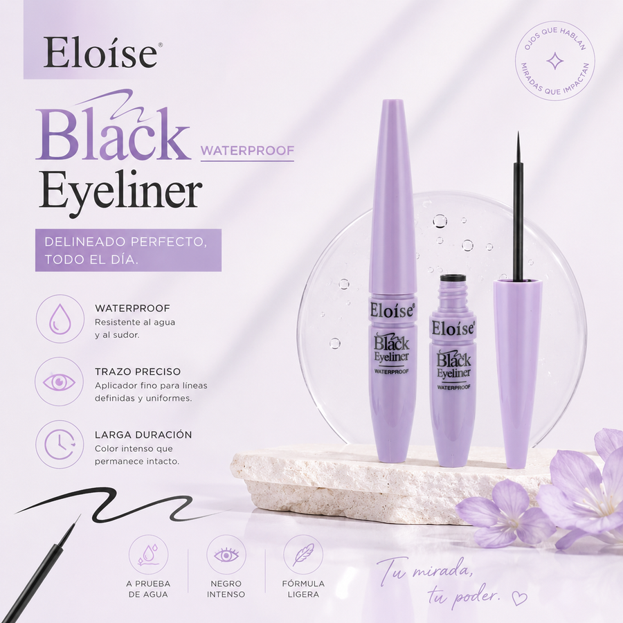 DELINEADOR BLACK WATERPROOF EL1015 ELOISE