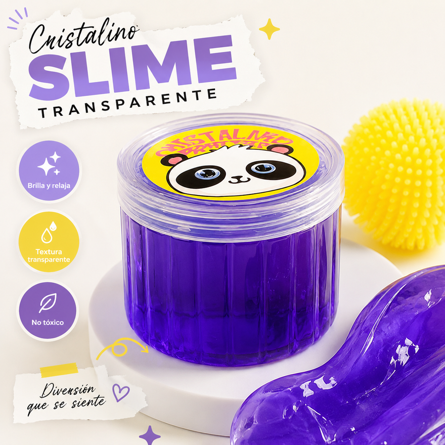 CRYSTAL MUD SUPER FUN SQUEEZE PANDA 24034 SLIME
