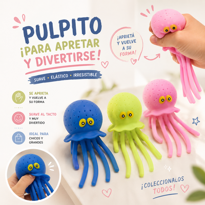 DECOMPRESSION TOY SQUEEZ PULPO 2799-42