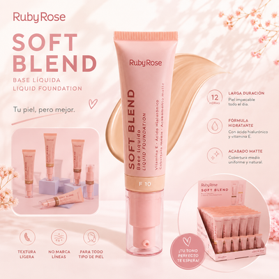 RUBY ROSE SOFT BLEND BASE LIQUIDA HB-M301