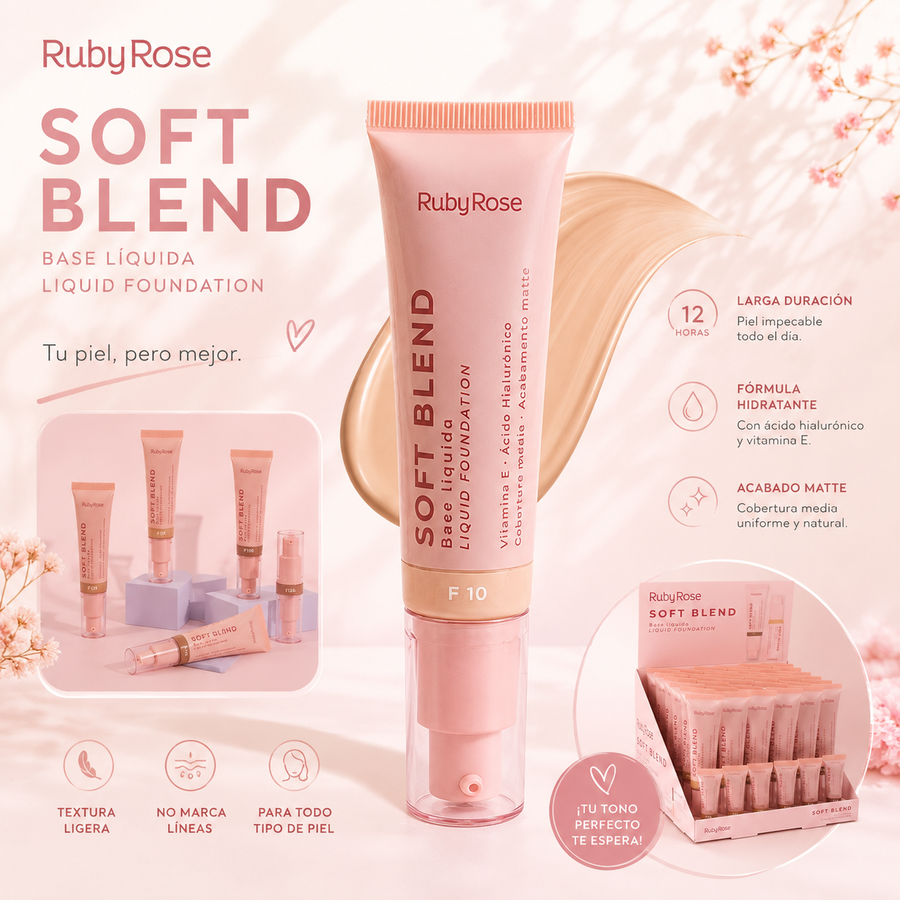 RUBY ROSE SOFT BLEND BASE LIQUIDA HB-M301