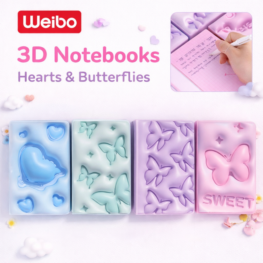 CUADERNO RELIEVE 3D MARIPOSA WB-95561-2