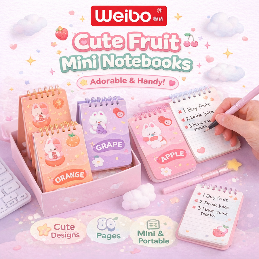 MINI CUADERNO GATO FRUTA WB-95253