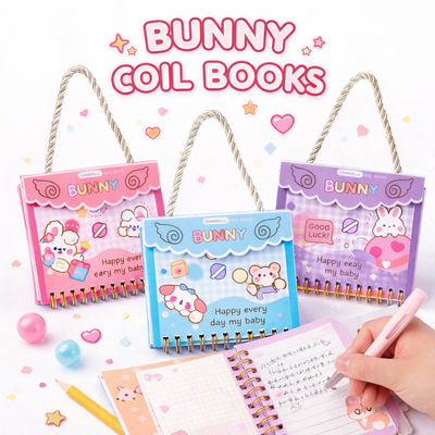 CUADERNO ESPIRAL CON MANIJA BUNNY WB-95459