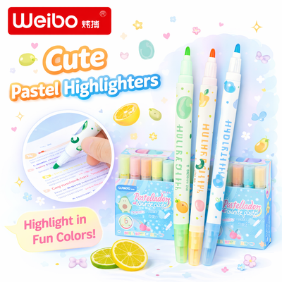RESALTADOR DOBLE PUNTA X6 COLORES WB-107-6