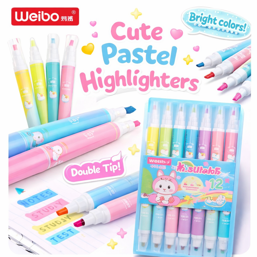 WEIBO RESALTADOR 12 COLORS WB-983