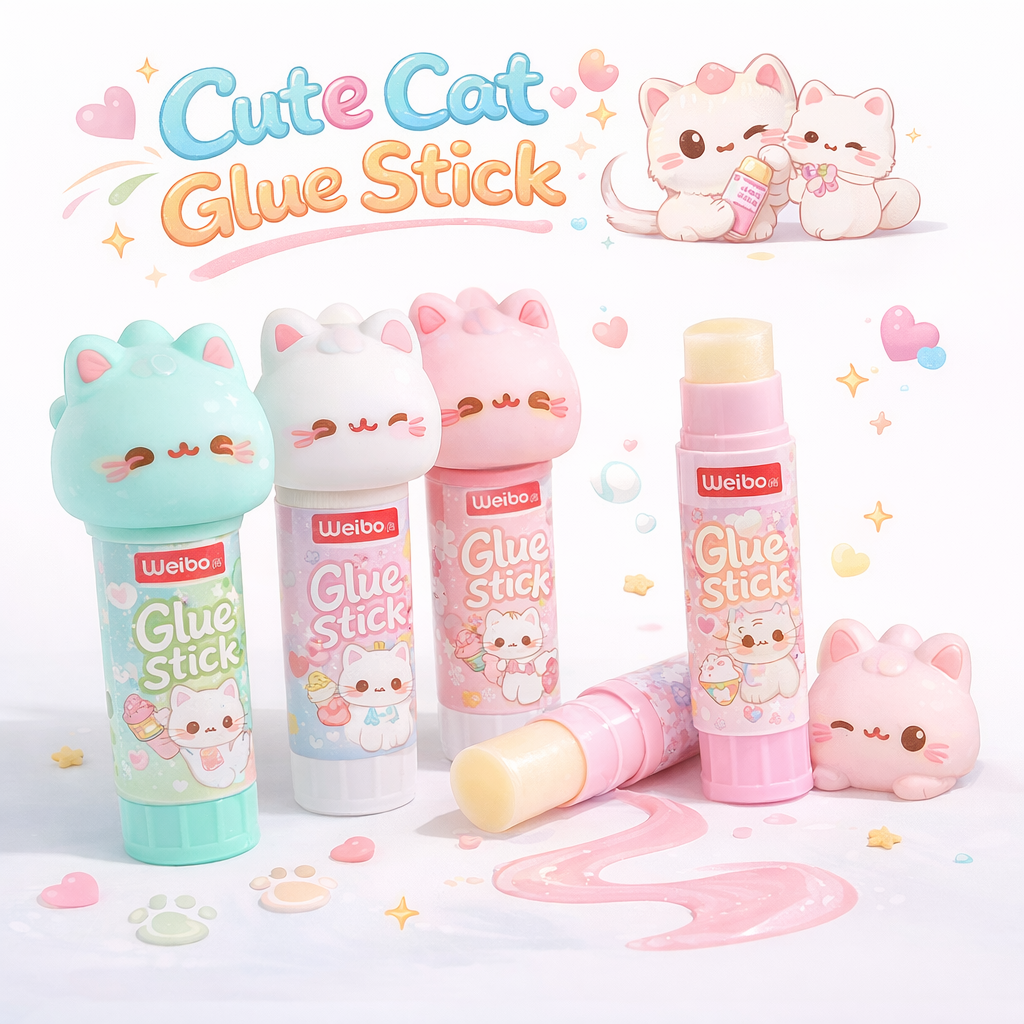 PEGAMENTO SOLIDO GATITO COLORES PASTEL WB-6120