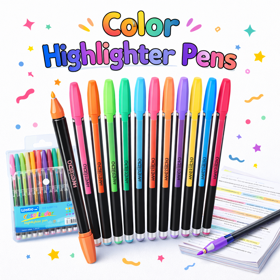 SET DE LAPICERA GEL  12 COLORES WB-6307-12