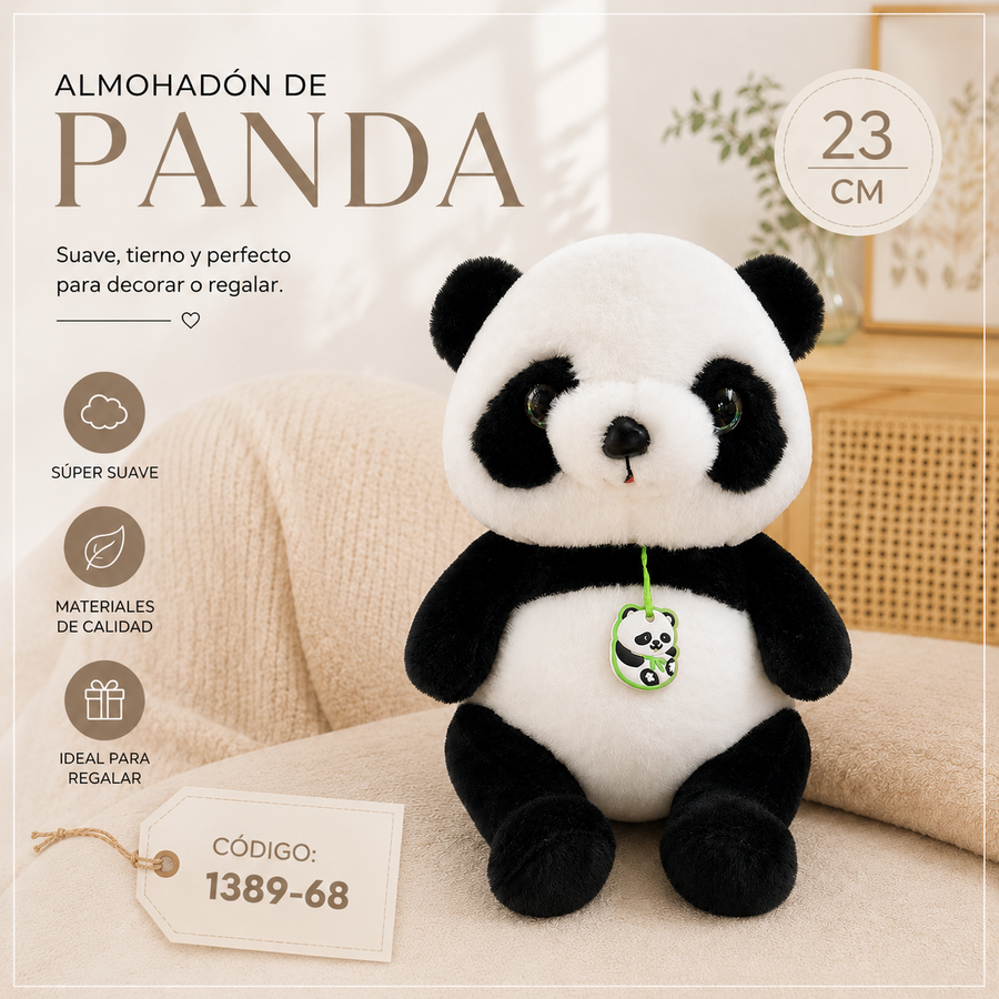PELUCHE PANDA C/COLGANTE 23CM 1389-68