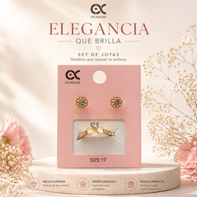 CX HOUSE PENDIENTE DIAMANTE/ ANILLO 2510-1/2