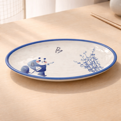 100% MELAMINA PLATO INFANTIL C/PANDA 32X22CM 20593 H782126