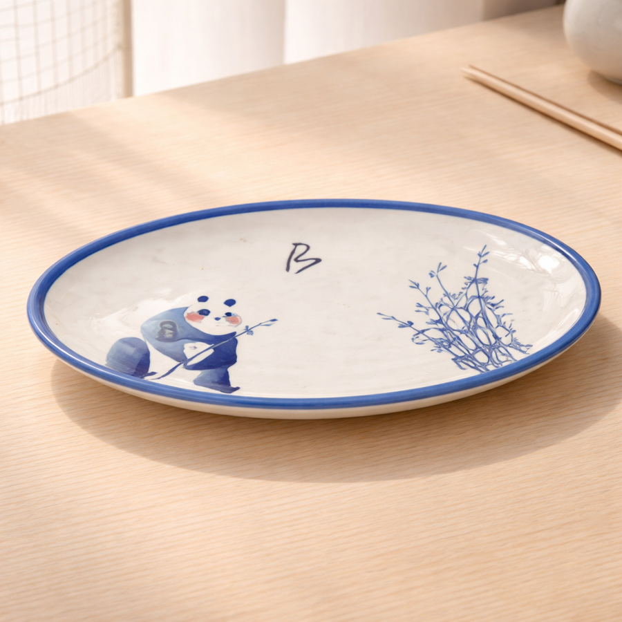 100% MELAMINA PLATO INFANTIL C/PANDA 32X22CM 20593 H782126