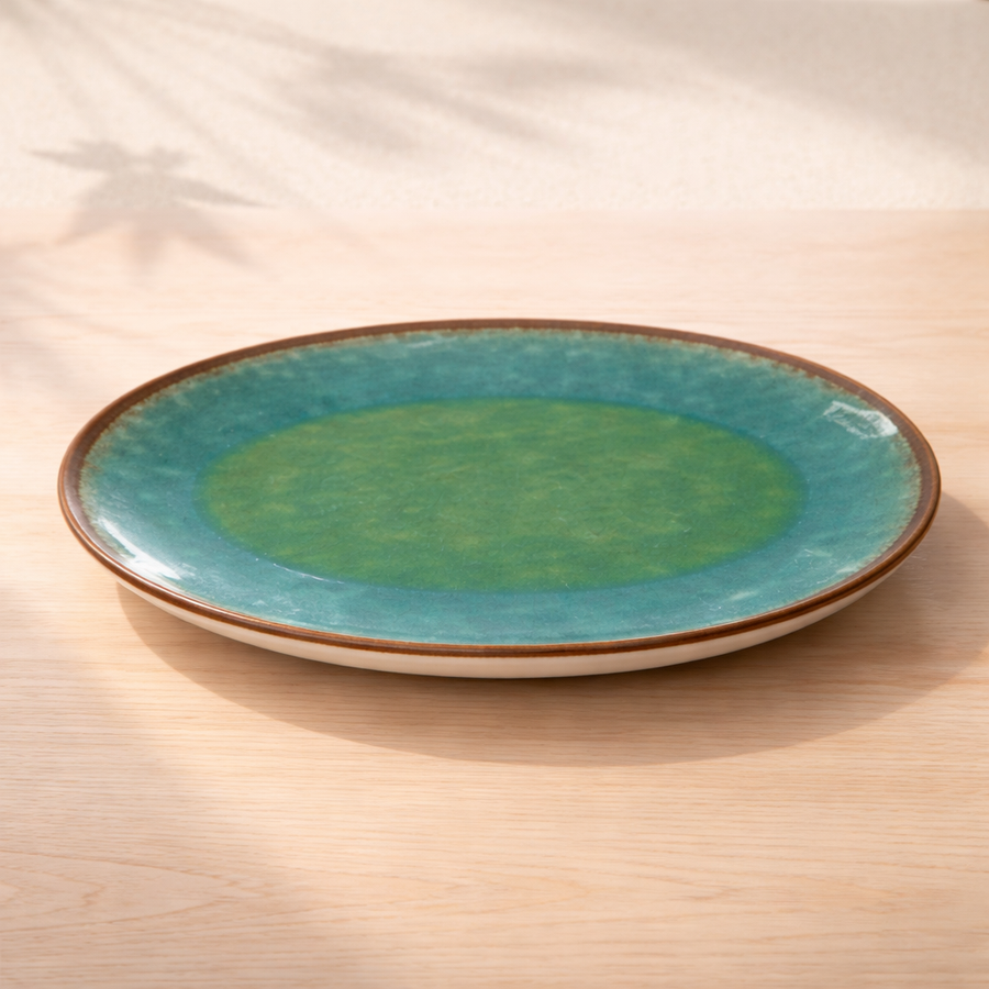 100% MELAMINA PLATO OVALADO ESTILO ARTESANAL 41.5X31CM B284016