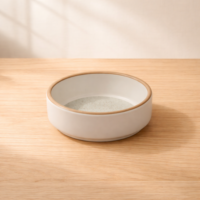100% MELAMINA BOWL BAJO MINIMALISTA CREMA 8.8CM 4249