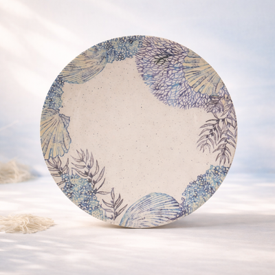 100% MELAMINA PLATO REDONDO DISENO OCEANO 28CM 27344
