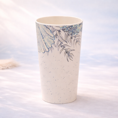 100% MELAMINA VASO LARGO DISENO OCEANO H14.5CM 40036
