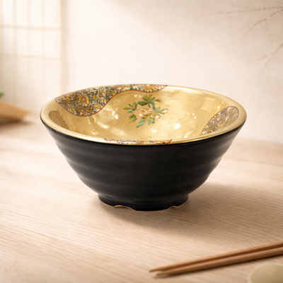 100% MELAMINA BOWL NEGRO DORADO 12.7CM BY5001