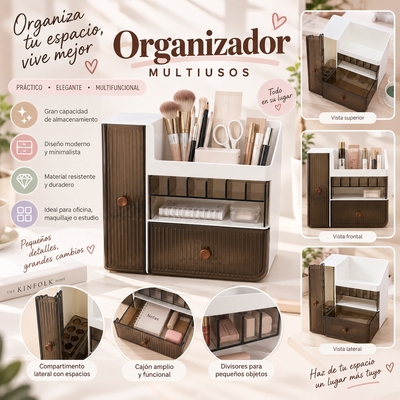 JAZAK ORANIZADOR DE MAQUILLAJES 3 PISOS