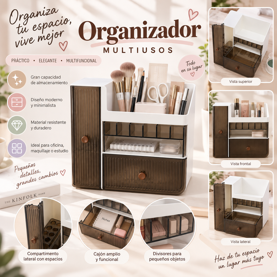 JAZAK ORANIZADOR DE MAQUILLAJES 3 PISOS