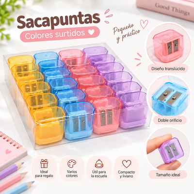 SACAPUNTAS PLASTICO 2 BOCA AF12542