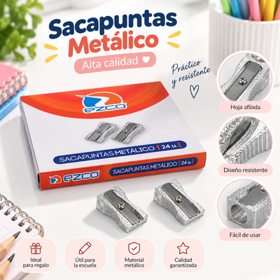 OFERTA SACAPUNTAS METALICO X24 EZCO 00157