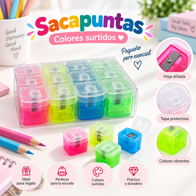 SACAPUNTAS PLASTICO AF12540