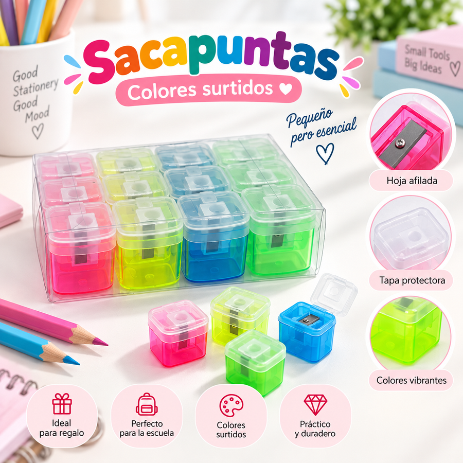 SACAPUNTAS PLASTICO AF12540