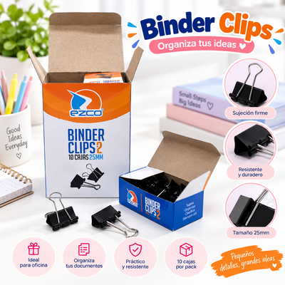 OFERTA BINDER CLIPS N2 25MM X10CJ
