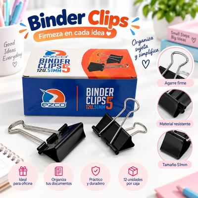 OFERTA BINDER CLIP X12 N5 51MM