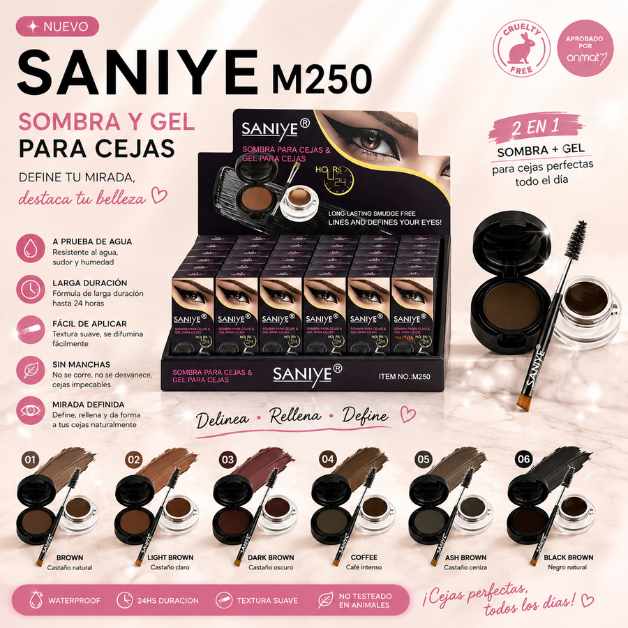 OFERTA SANIYE SOMBRA/GEL PARA CEJAS 24H M250