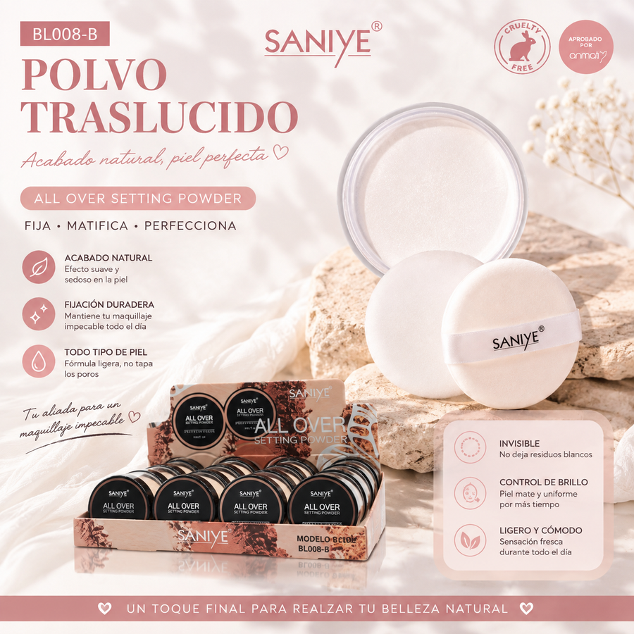 OFERTA SANIYE ALL OVER SETTING POWDER BL008-B/M