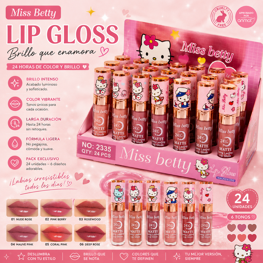 OFERTA MISS BETTY LIP GLOSS KITTY 2335 AC27164