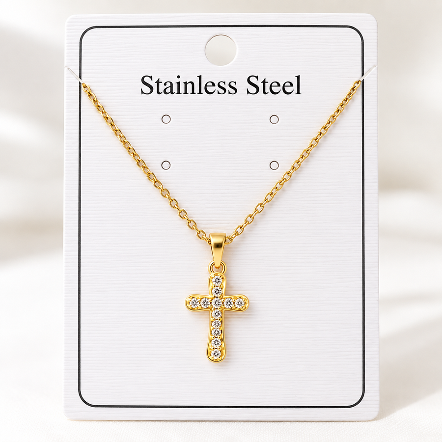 OFERTA COLLAR CRUZ STAINLESS STEEL AF-13003