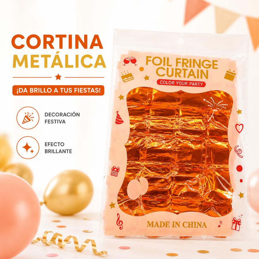 CORTINA METALIZADA CUADRADA AF-11914