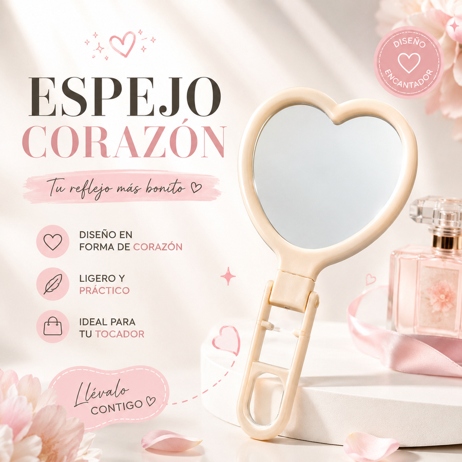 ESPEJO CORAZON HONGLI AF-12482