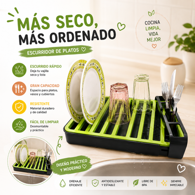 SECAPLATOS PLASTICO BLANCO GRIS CO537