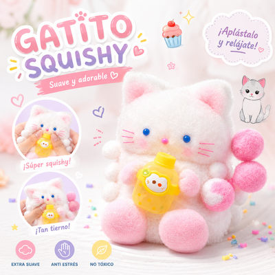 SQUEEZE GATITO C/BIBERON SQH-003