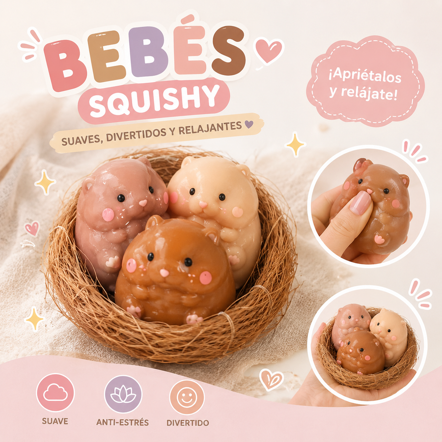 SQUEEZE FAMILIA DE HAMSTERS 3PCS SQH-003