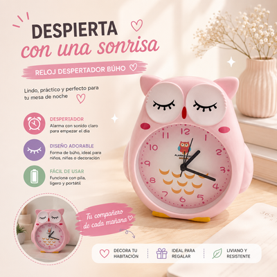 DESPERTADOR BUHO QR1628 AF-12472