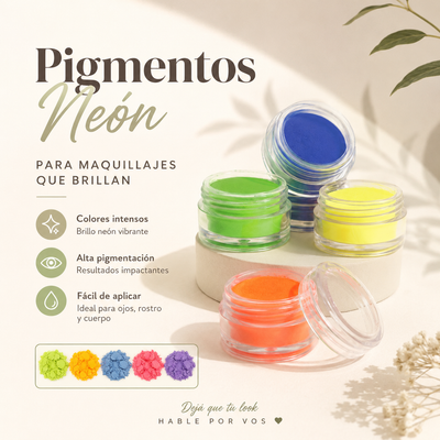 6PACK DE 6 SOMBRAS PARA OJO NEON MAQUILLAJE FLUO